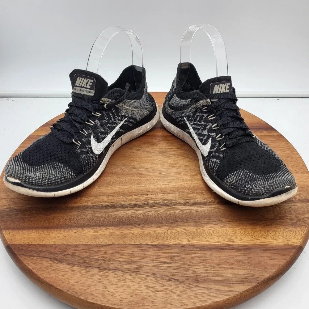 Nike Womens Free 4.0 Flyknit Running Shoes Womens 7‎ Black   717076-001 Sneakers